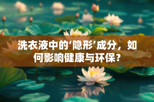 洗衣液中的‘隐形’成分，如何影响健康与环保？