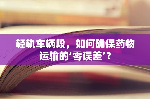 轻轨车辆段，如何确保药物运输的‘零误差’？