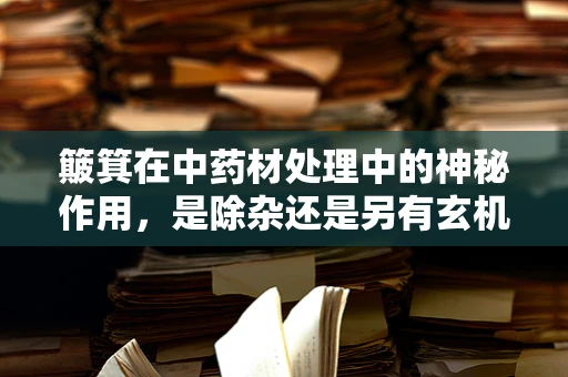 簸箕在中药材处理中的神秘作用，是除杂还是另有玄机？