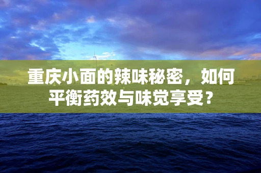 重庆小面的辣味秘密，如何平衡药效与味觉享受？